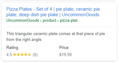 Price, stock info and others - Product example snippet