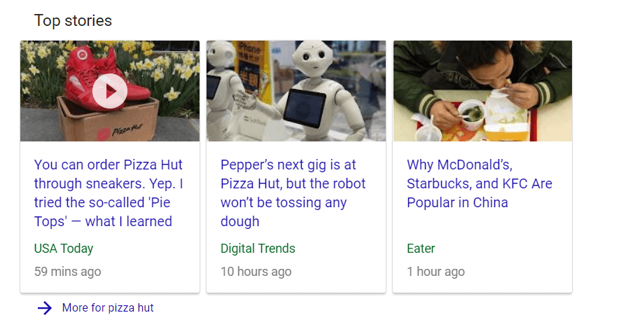 Top stories carousel example