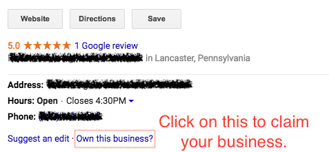 Google my business profile details