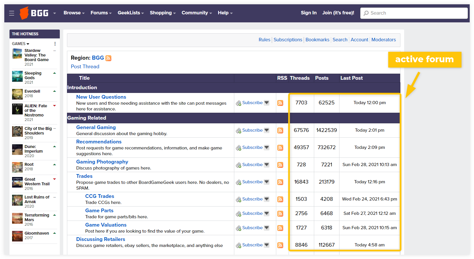 active forum example