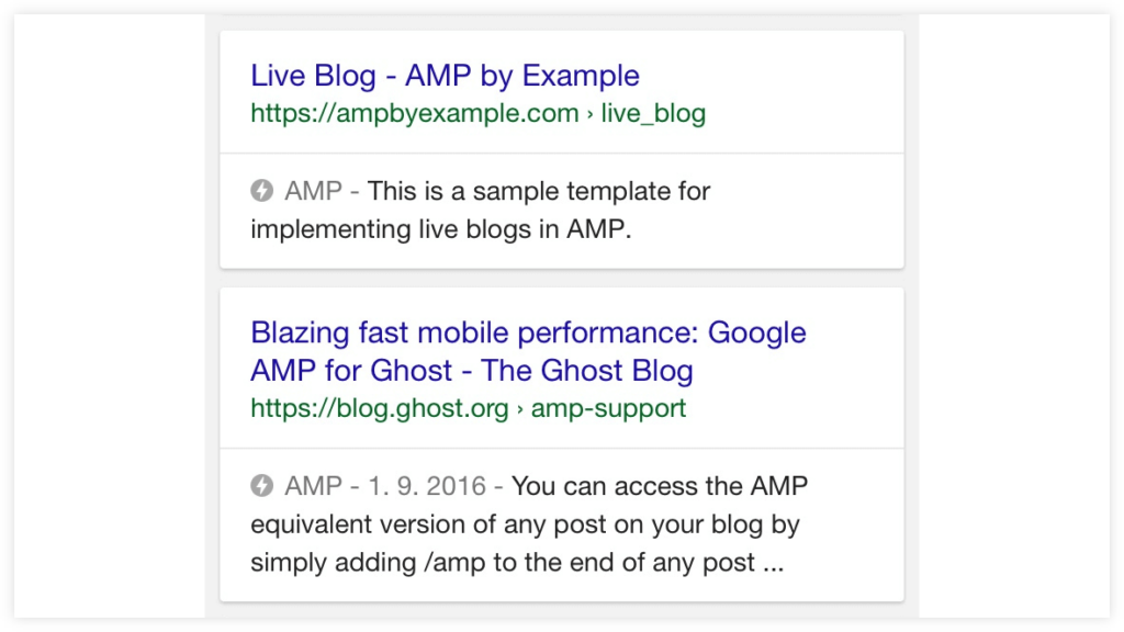 AMP badge - example